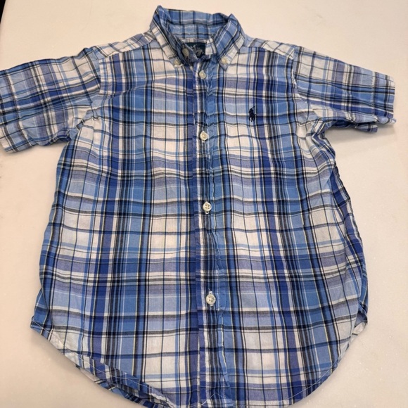 Polo Ralph Lauren Boys NYC Hoodie & Button Down Plaid S/S Shirt Sz 3T - Picture 9 of 13